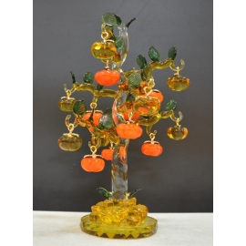 y15751 琉璃水晶玻璃-水晶飾品系列-大柿子樹